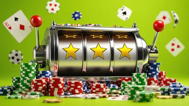Grafis permainan slot mobile dengan simbol wild dan scatter